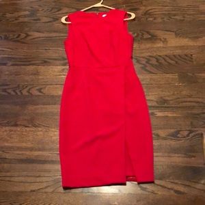 Size 2 Red Calvin Klein red sleeveless dress